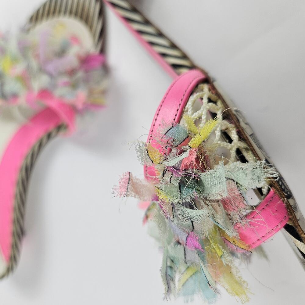 Y2k Vintage Emilio Pucci Kitten Heel Mules  Silk Pointed Toe - Size 36 (5.5) - Picture 6 of 8